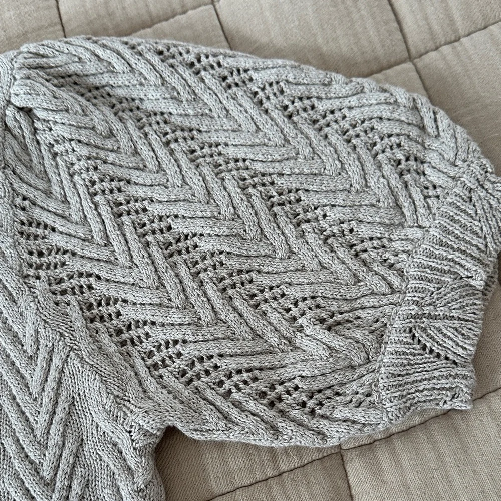 Amour Vert Denise Crochet Top in Oat - Picture 4 of 7